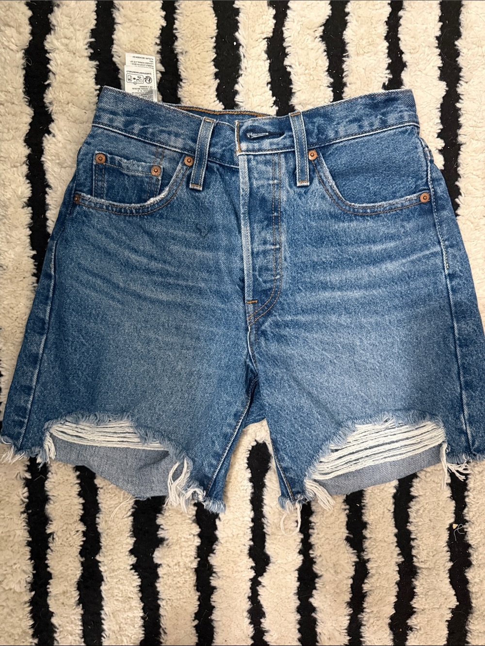 Classic Blue Denim Cutoff Shorts - Unbranded